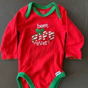0-3 month holiday onesie